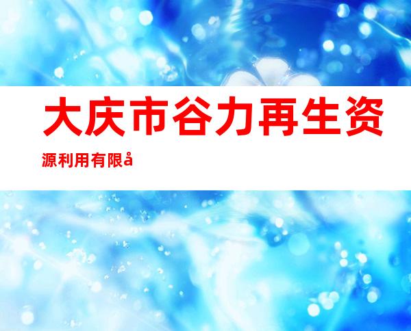 大庆市谷力再生资源利用有限公司